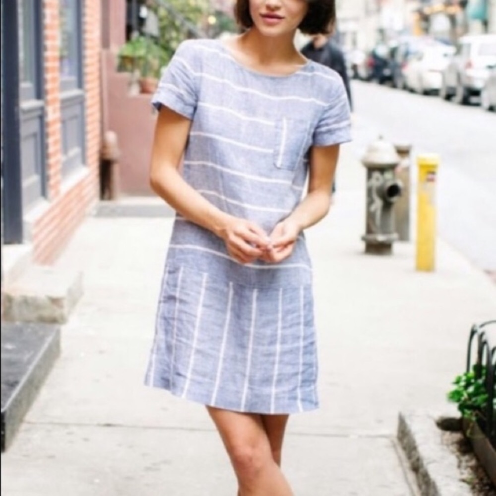 Lou & Grey Chambray Linen Dress, Small